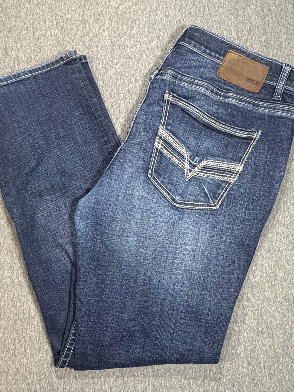 BKE Nolan Dark Wash Men’s Jeans 36x32 Straight Leg Denim Blue Pants